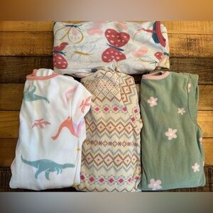 Lot of Carters fleece pajamas with feet